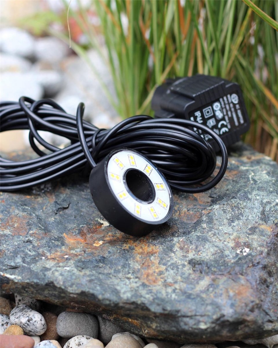 18er LED Ring warm weiß Unterwasser Beleuchtung Quellbeleuchtung